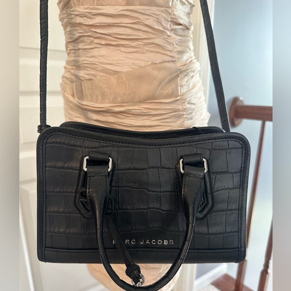 Marc Jacobs Croc Embossed Leather Tote / Shoulder Bag Mini Cruiser